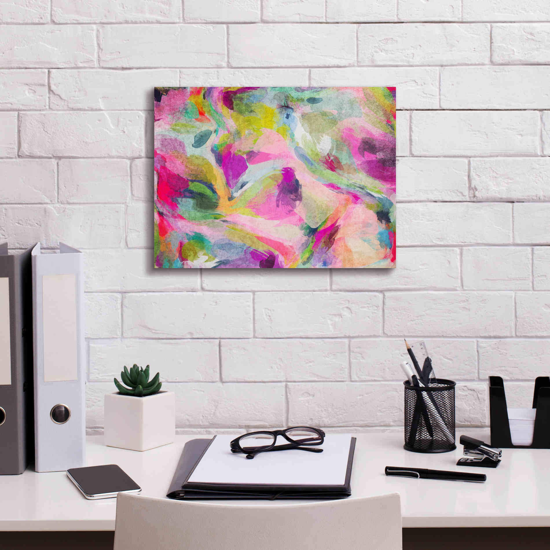'Abstract Colorful Flows 3' by Irena Orlov Giclee Canvas Wall Art,16 x 12