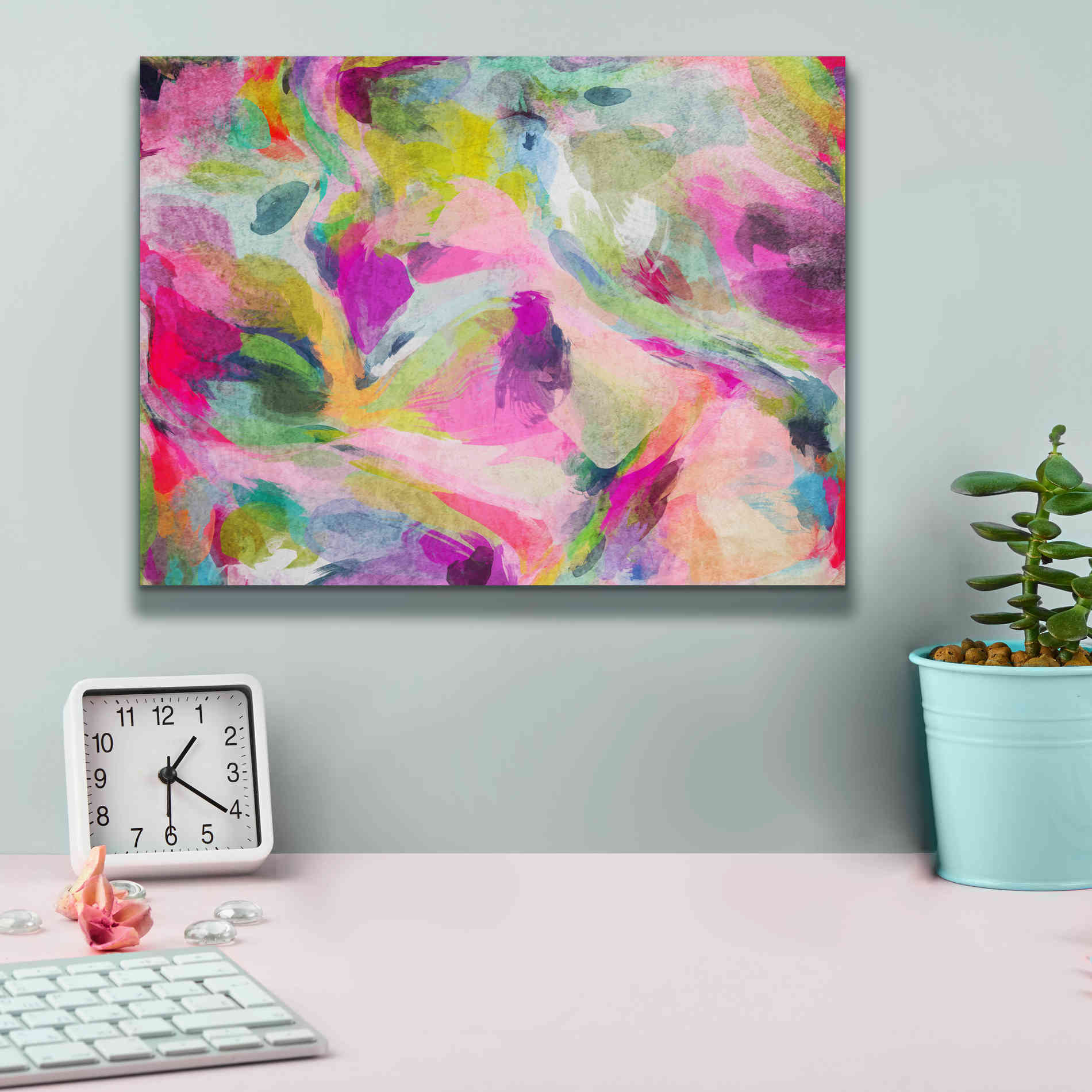 'Abstract Colorful Flows 3' by Irena Orlov Giclee Canvas Wall Art,16 x 12