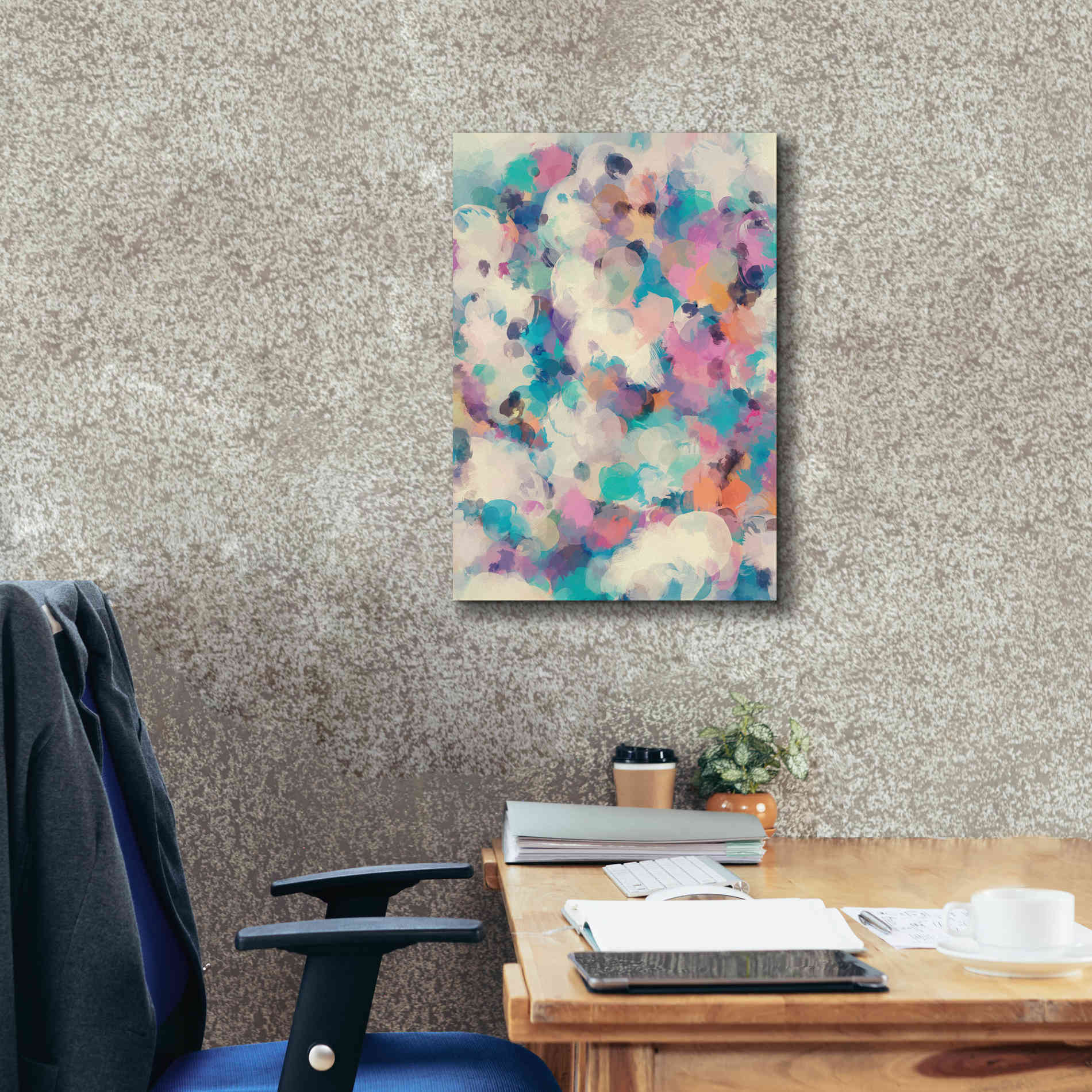 'Abstract Colorful Flows 5' by Irena Orlov Giclee Canvas Wall Art,18 x 26