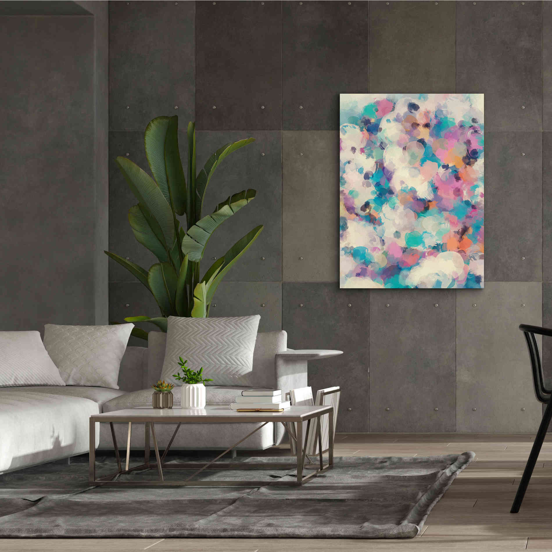 'Abstract Colorful Flows 5' by Irena Orlov Giclee Canvas Wall Art,40 x 54