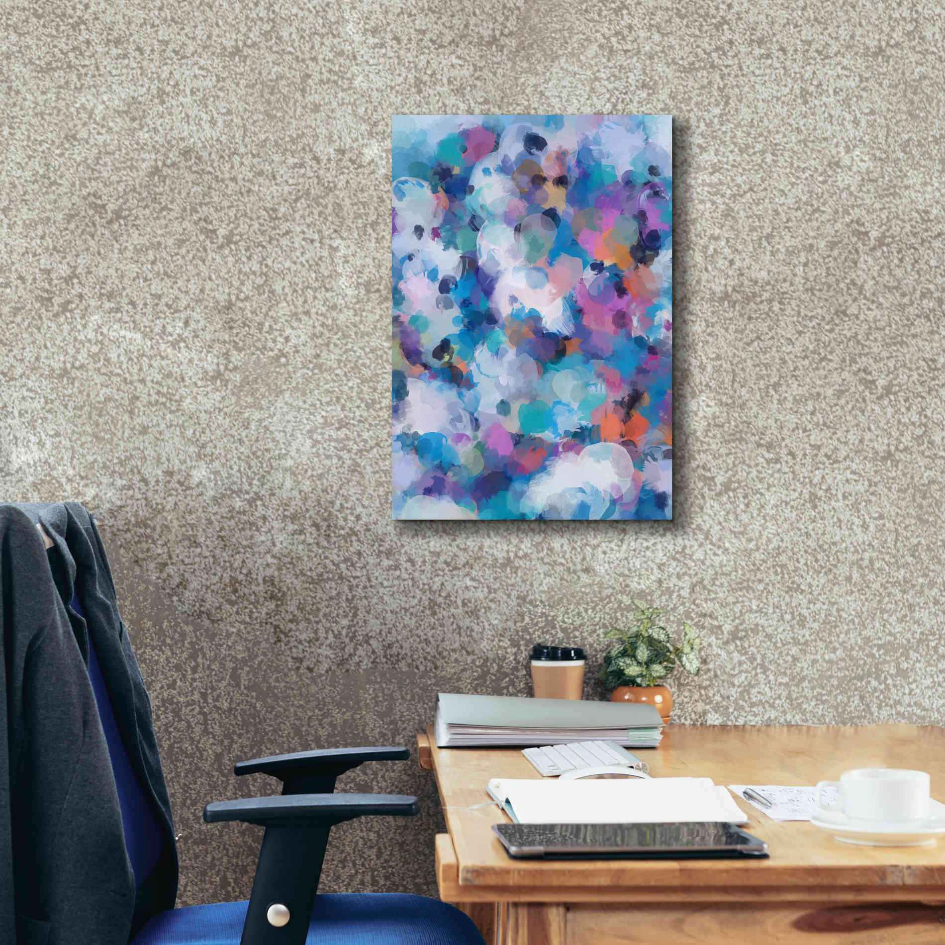 'Abstract Colorful Flows 6' by Irena Orlov Giclee Canvas Wall Art,18 x 26
