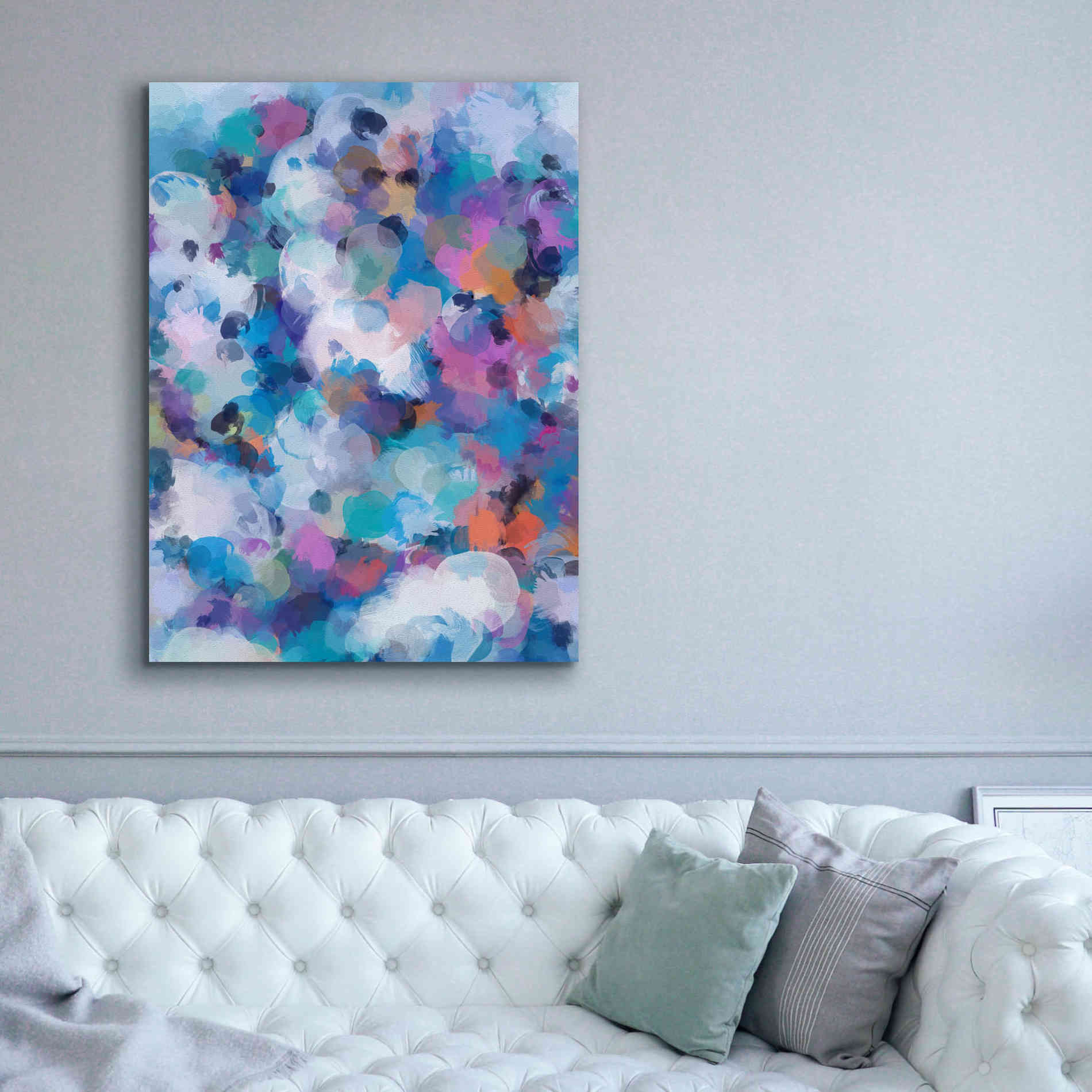 'Abstract Colorful Flows 6' by Irena Orlov Giclee Canvas Wall Art,40 x 54