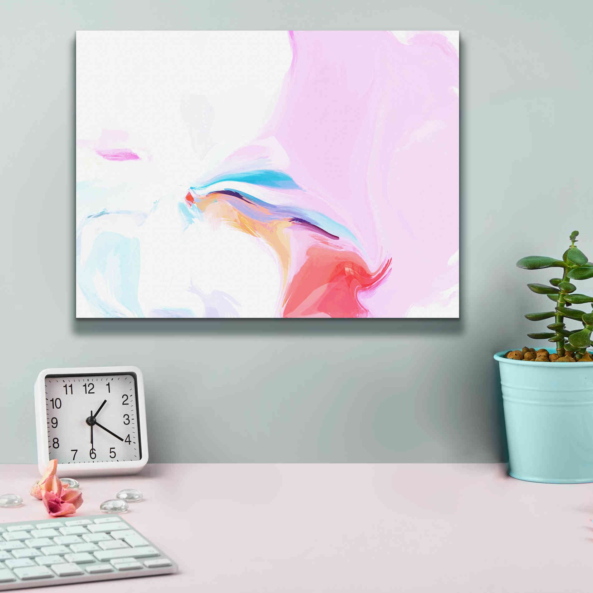 'Abstract Colorful Flows 8' by Irena Orlov Giclee Canvas Wall Art,16 x 12