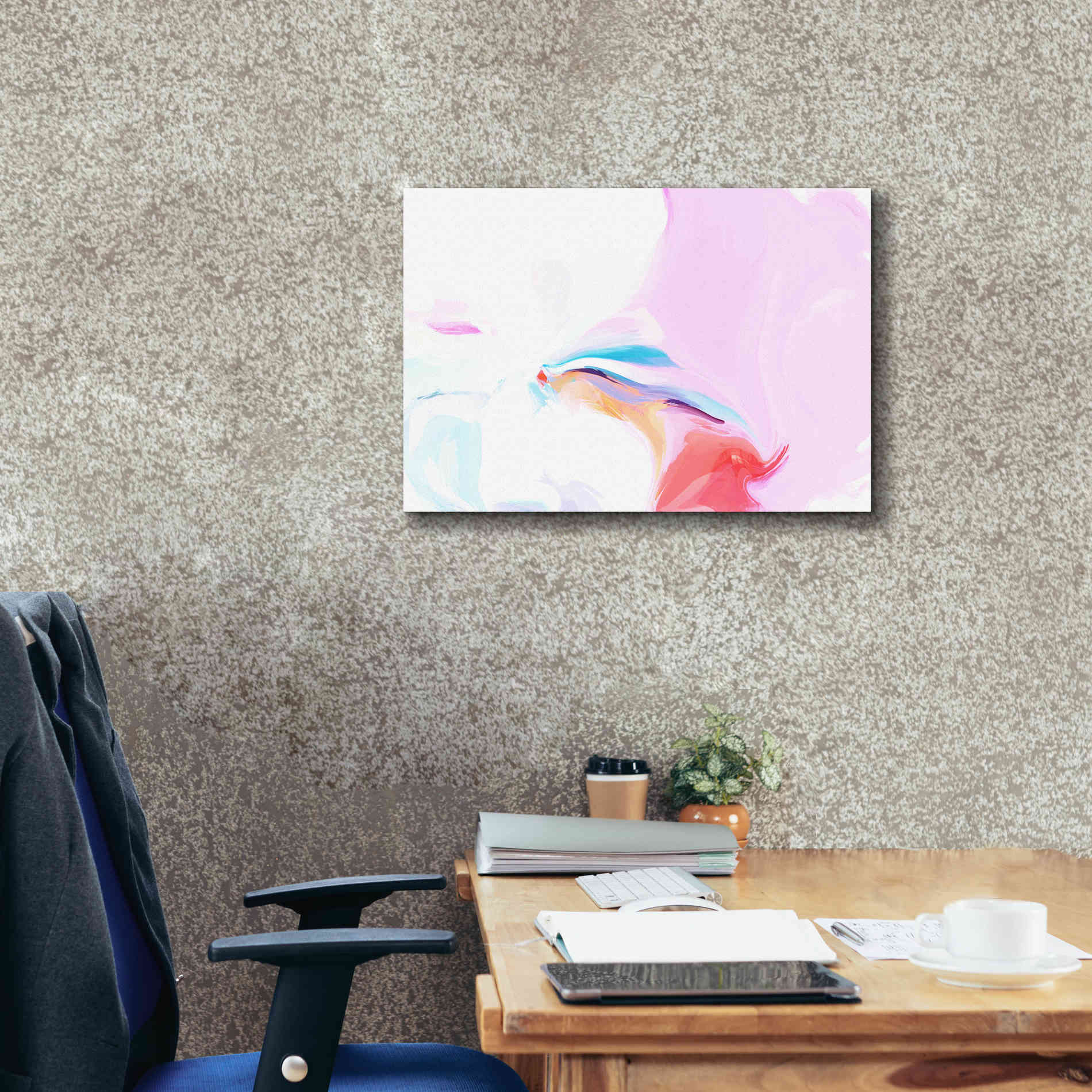 'Abstract Colorful Flows 8' by Irena Orlov Giclee Canvas Wall Art,26 x 18