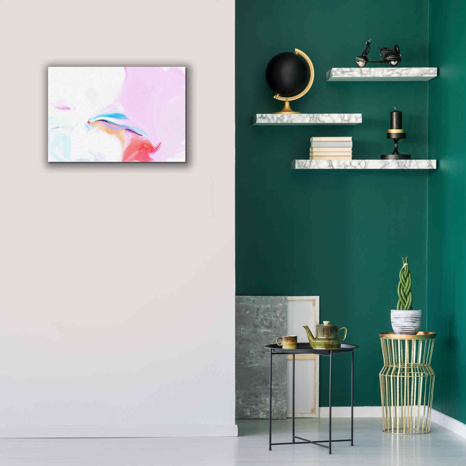 'Abstract Colorful Flows 8' by Irena Orlov Giclee Canvas Wall Art,26 x 18