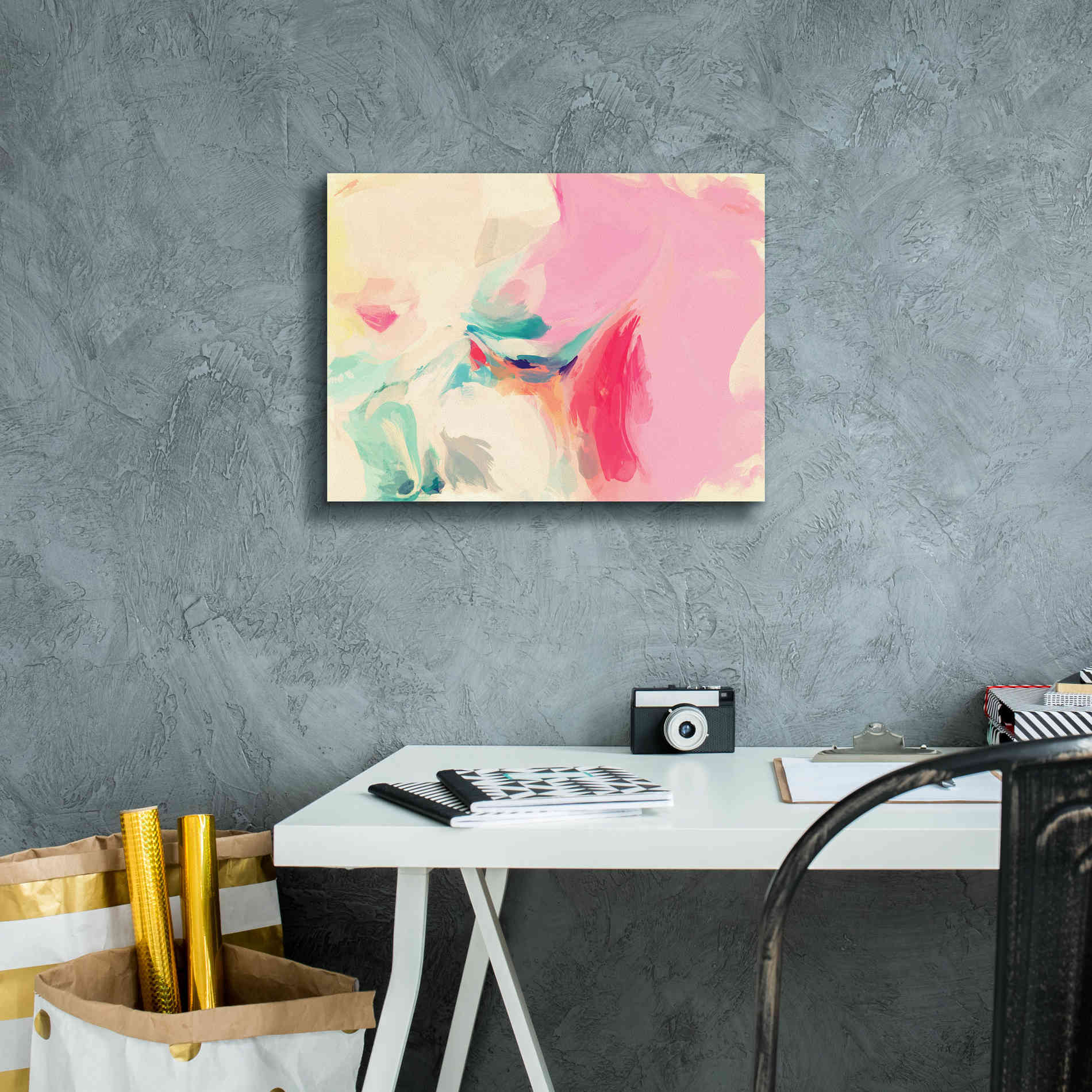 'Abstract Colorful Flows 9' by Irena Orlov Giclee Canvas Wall Art,16 x 12