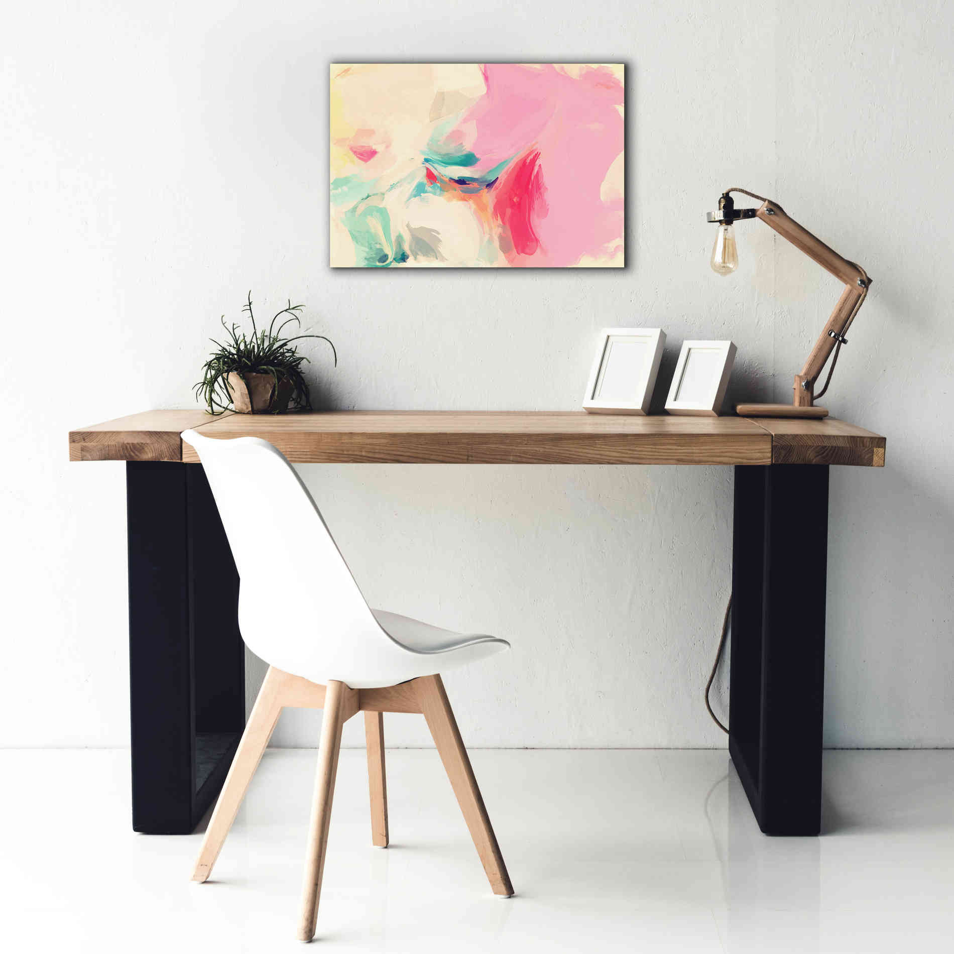 'Abstract Colorful Flows 9' by Irena Orlov Giclee Canvas Wall Art,26 x 18