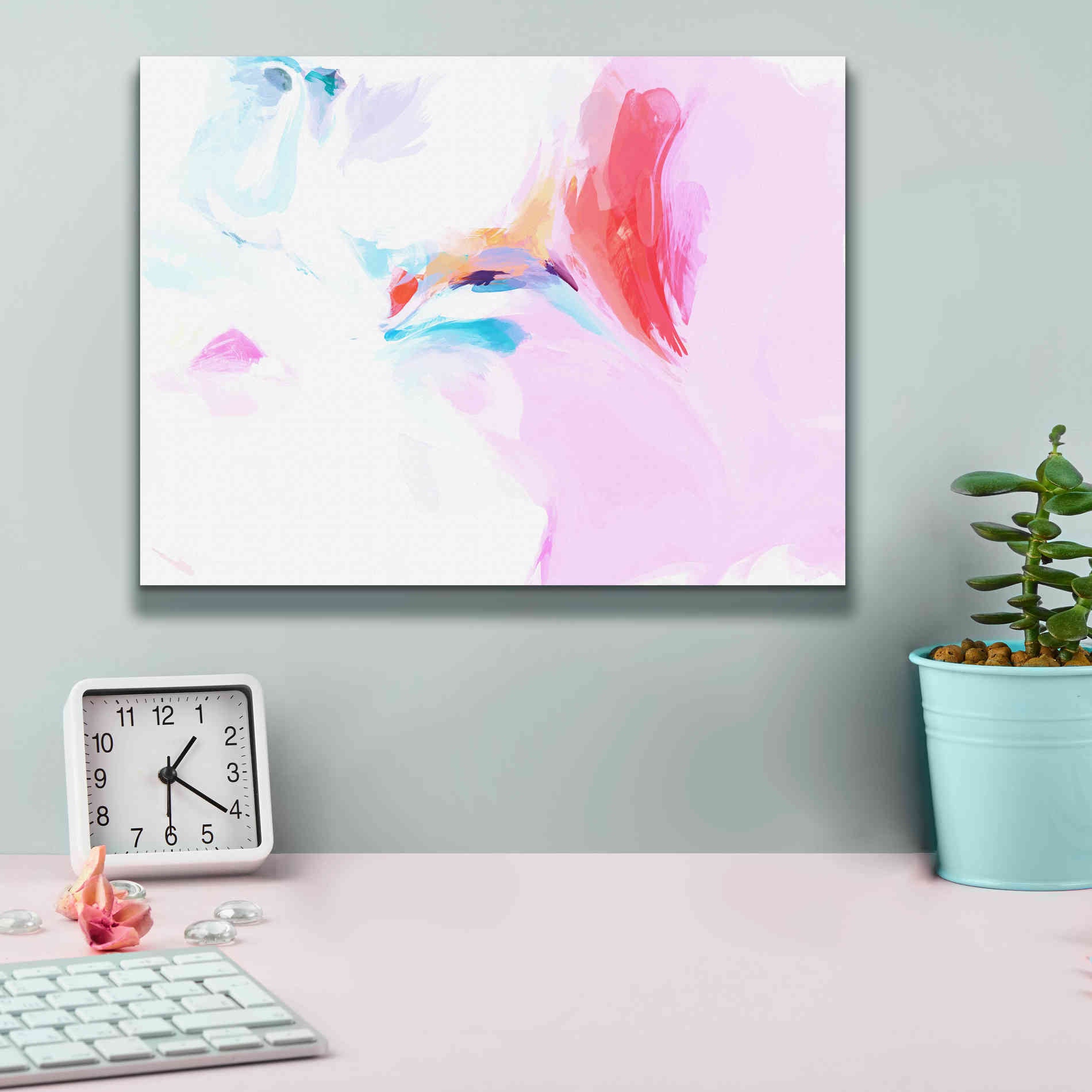 'Abstract Colorful Flows 11' by Irena Orlov Giclee Canvas Wall Art,16 x 12
