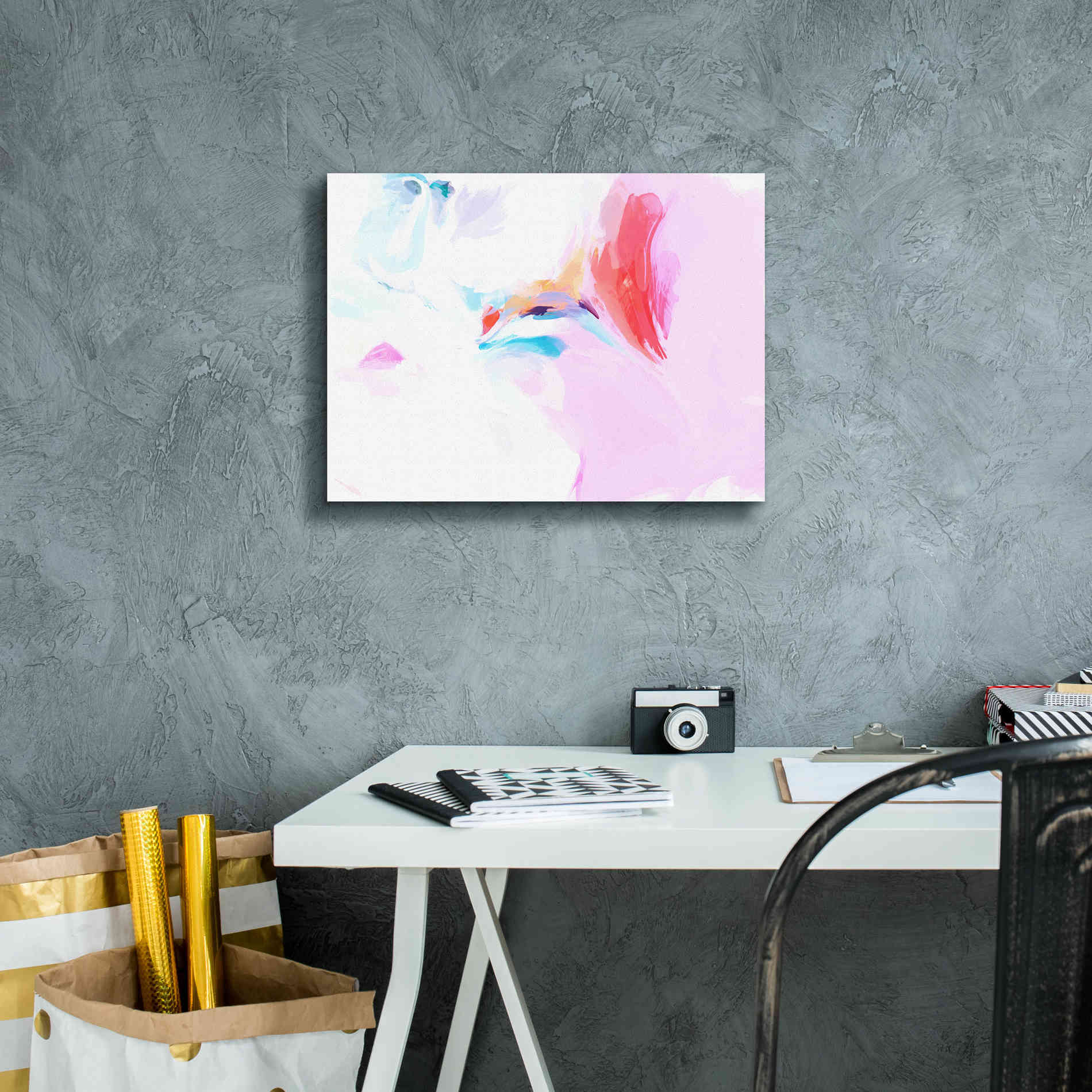 'Abstract Colorful Flows 11' by Irena Orlov Giclee Canvas Wall Art,16 x 12