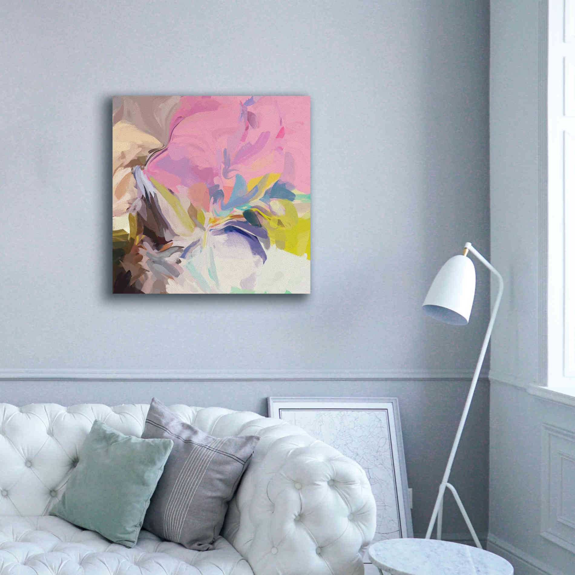 'Abstract Colorful Flows 13' by Irena Orlov Giclee Canvas Wall Art,37 x 37