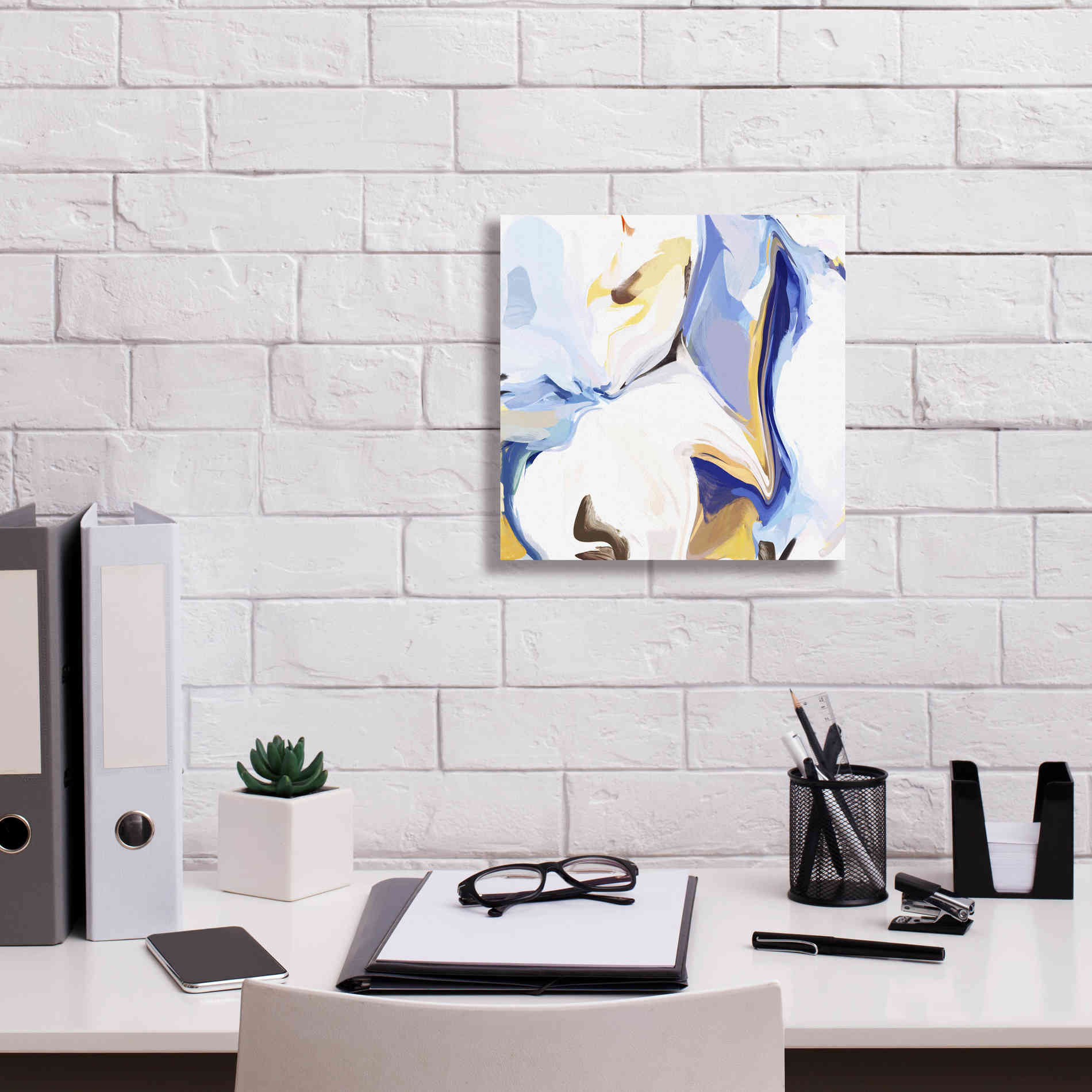 'Abstract Colorful Flows 14' by Irena Orlov Giclee Canvas Wall Art,12 x 12