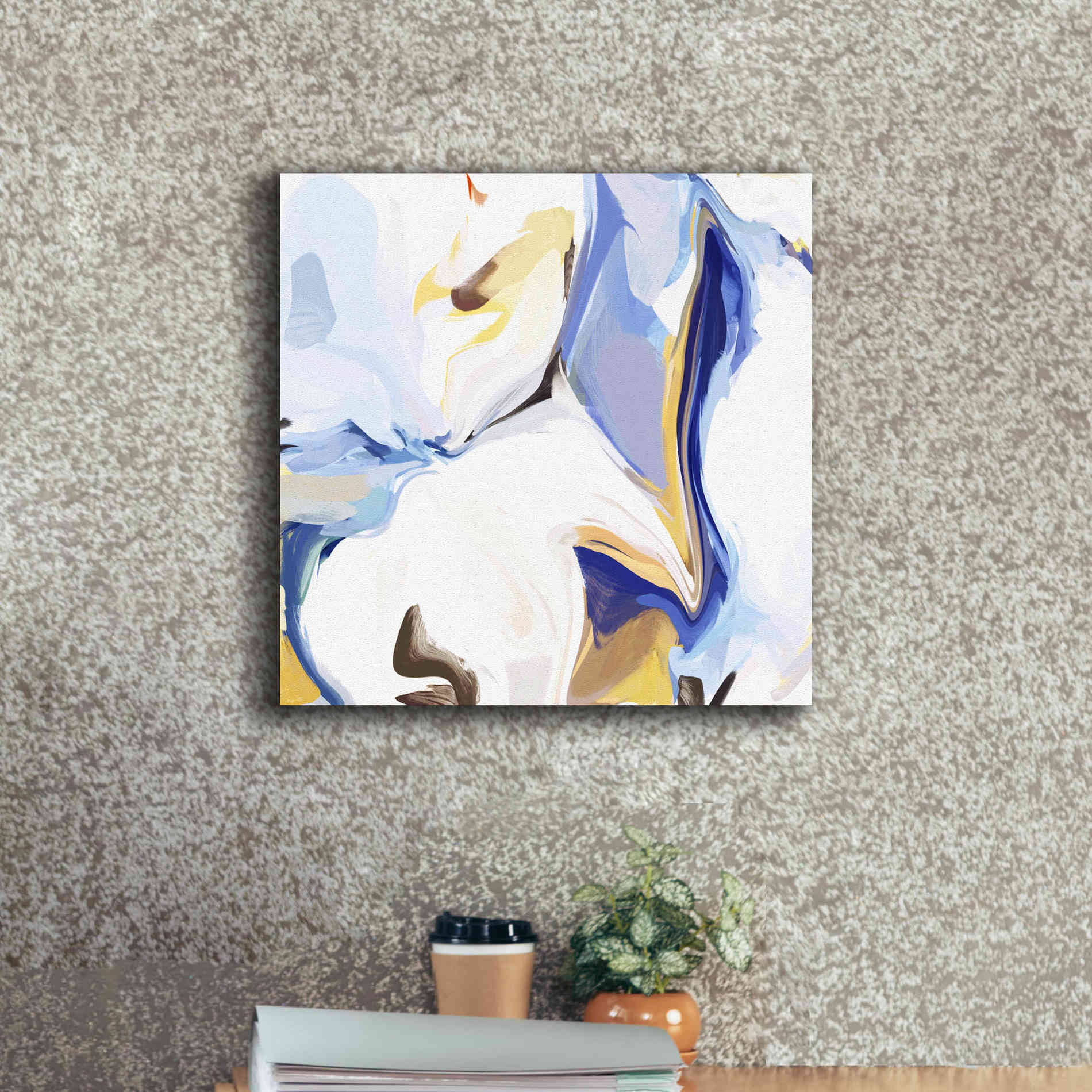 'Abstract Colorful Flows 14' by Irena Orlov Giclee Canvas Wall Art,18 x 18