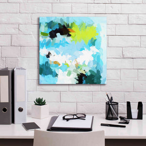 'Abstract Colorful Flows 15' by Irena Orlov Giclee Canvas Wall Art,18 x 18