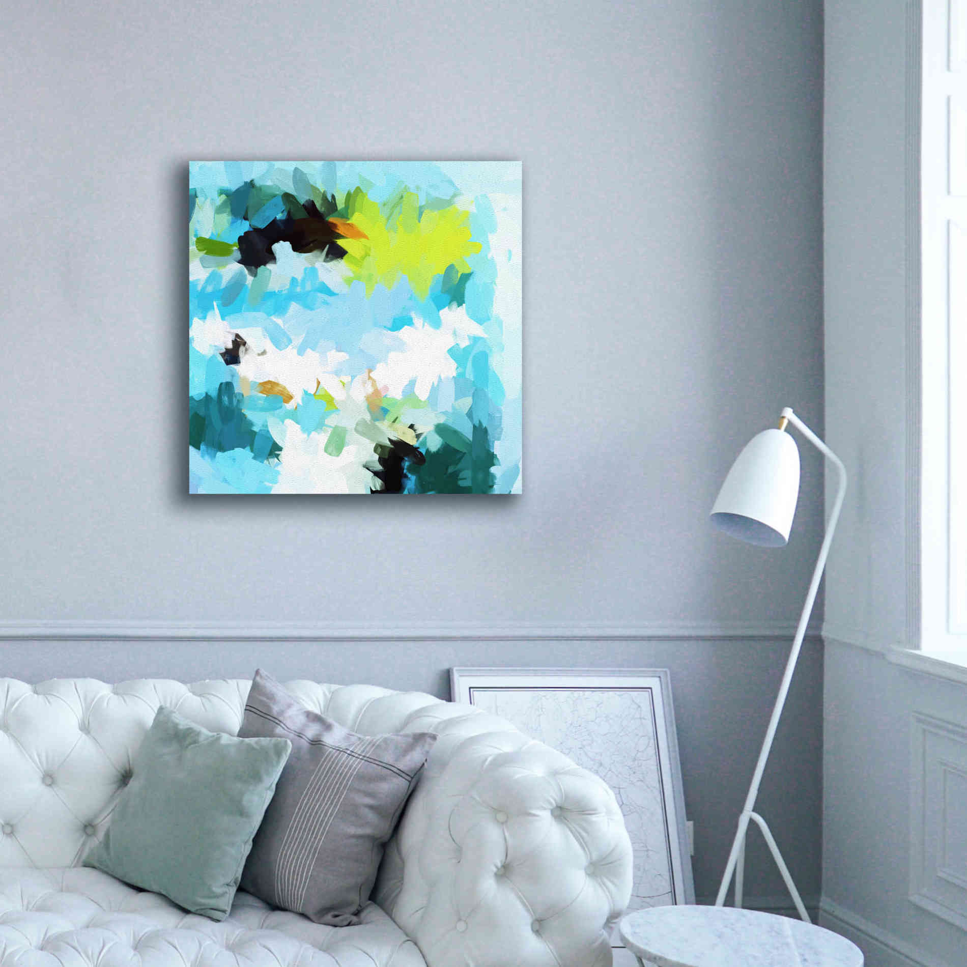 'Abstract Colorful Flows 15' by Irena Orlov Giclee Canvas Wall Art,37 x 37