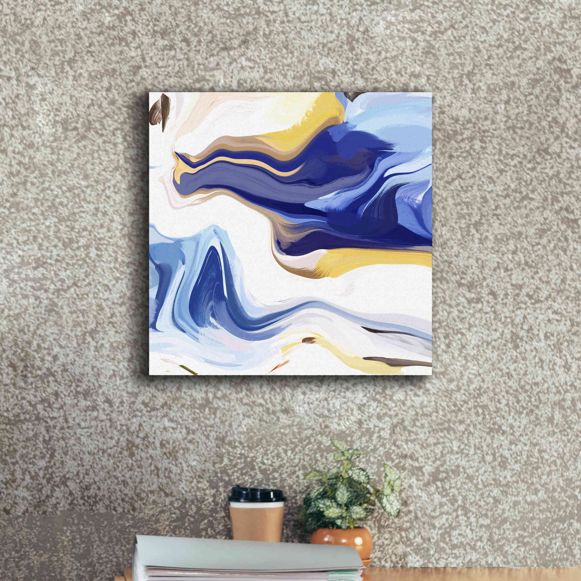 'Abstract Colorful Flows 16' by Irena Orlov Giclee Canvas Wall Art,18 x 18