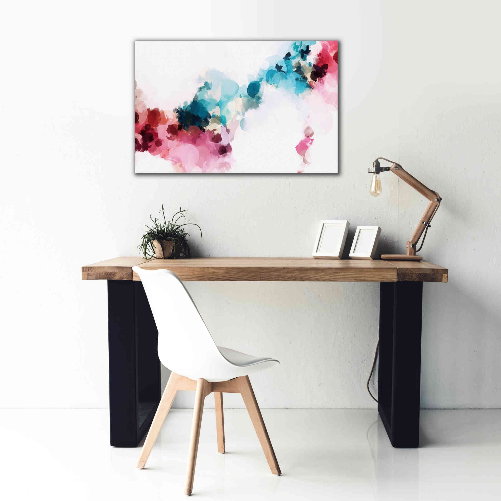 'Abstract Colorful Flows 17' by Irena Orlov Giclee Canvas Wall Art,40 x 26