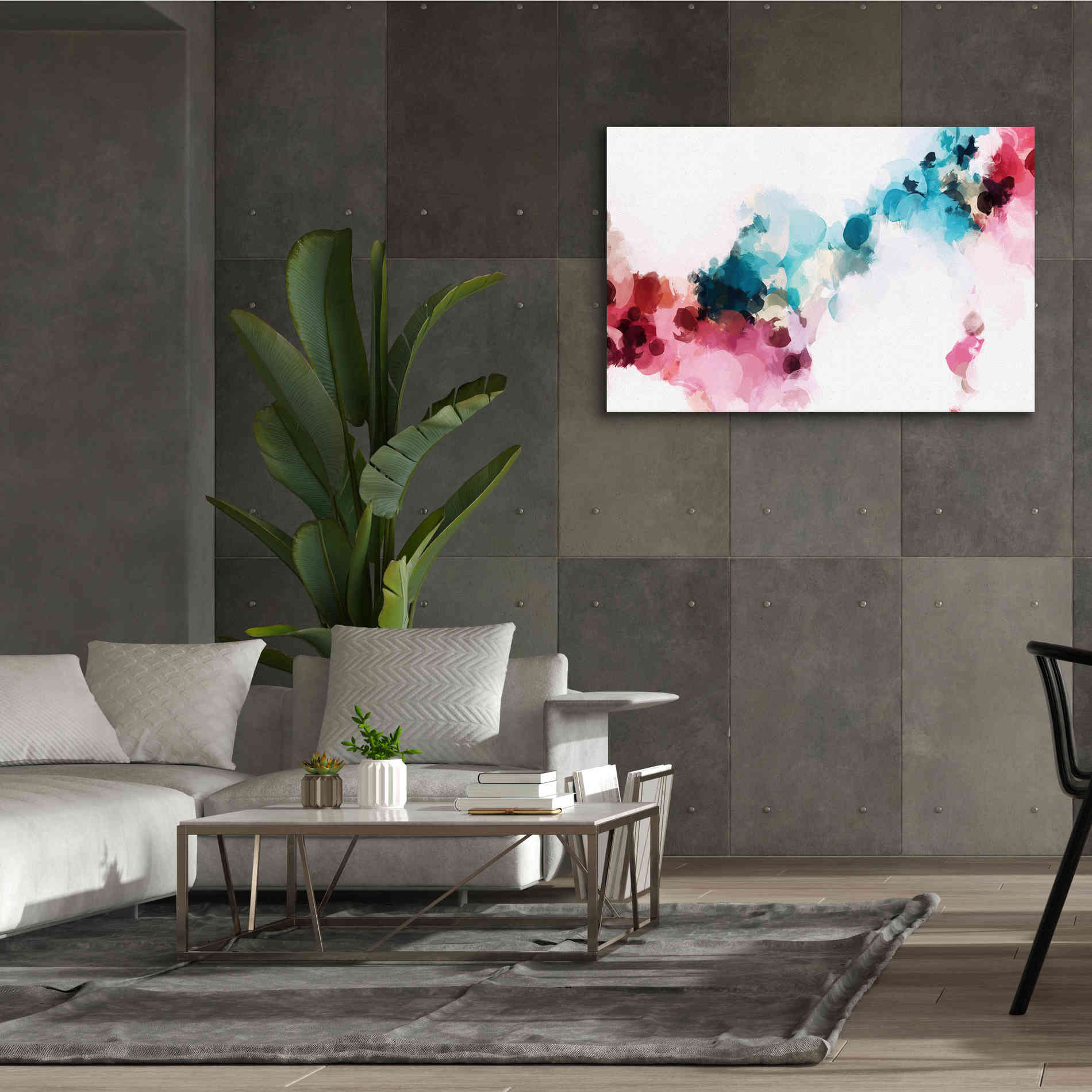 'Abstract Colorful Flows 17' by Irena Orlov Giclee Canvas Wall Art,60 x 40