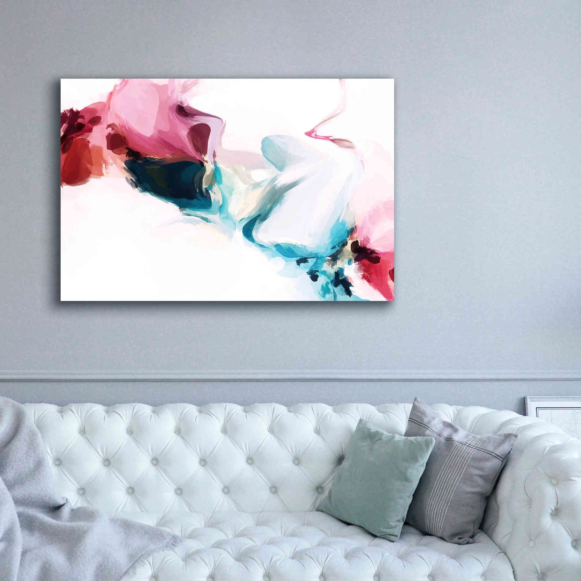'Abstract Colorful Flows 18' by Irena Orlov Giclee Canvas Wall Art,60 x 40