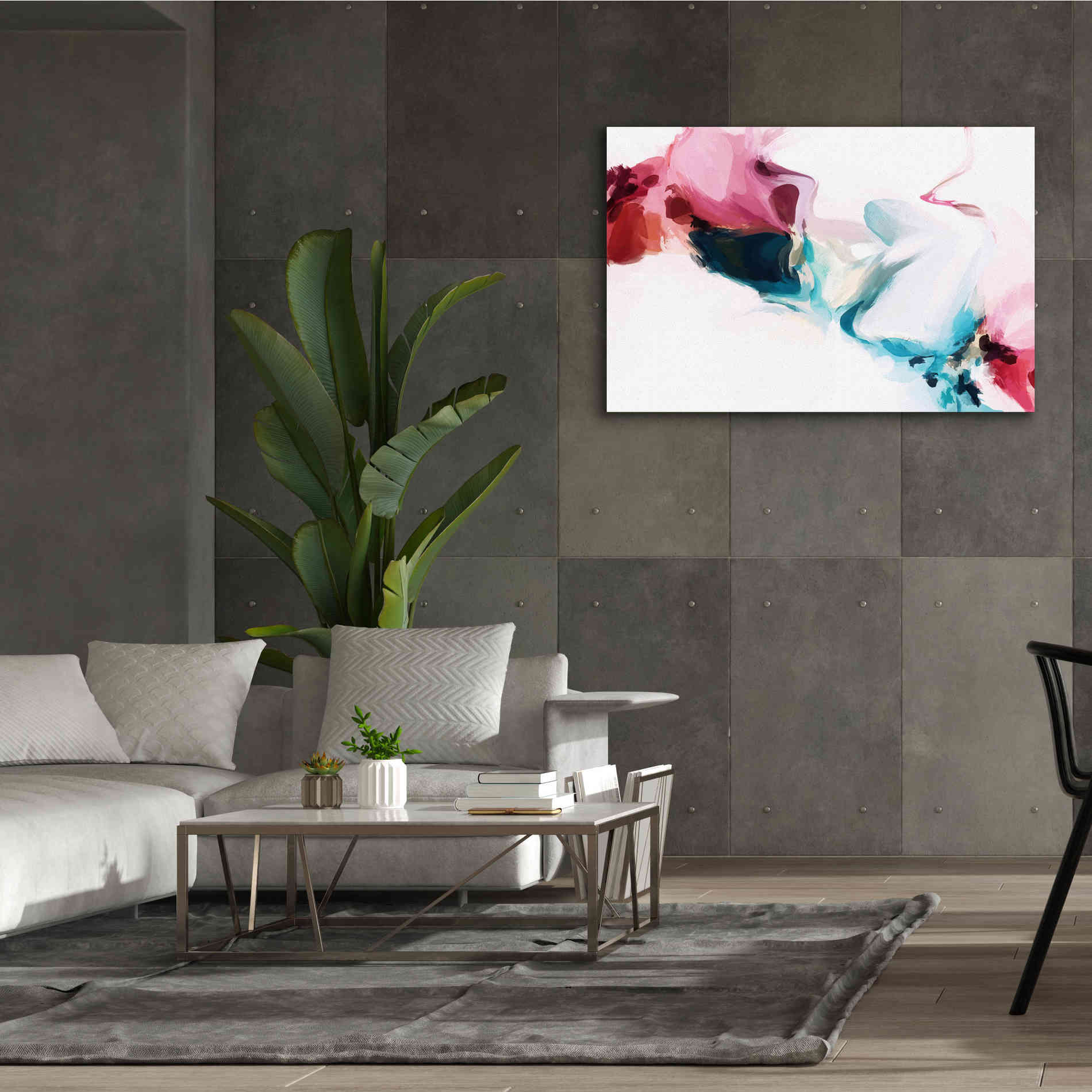 'Abstract Colorful Flows 18' by Irena Orlov Giclee Canvas Wall Art,60 x 40