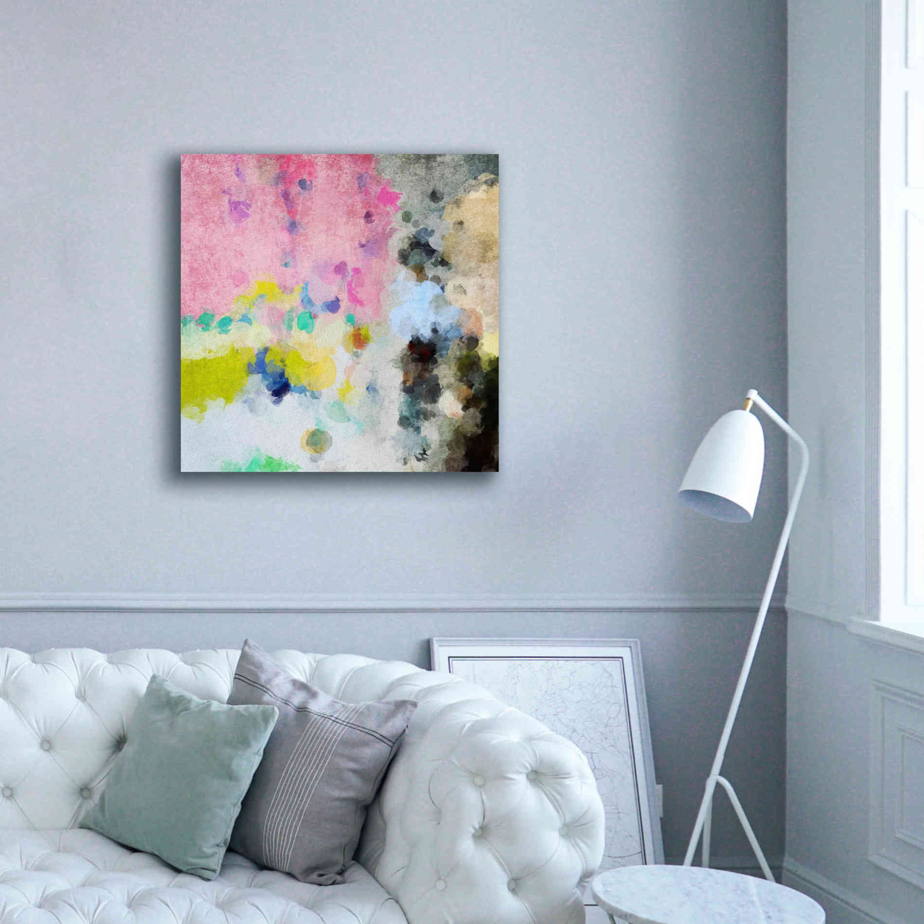 'Abstract Colorful Flows 19' by Irena Orlov Giclee Canvas Wall Art,37 x 37