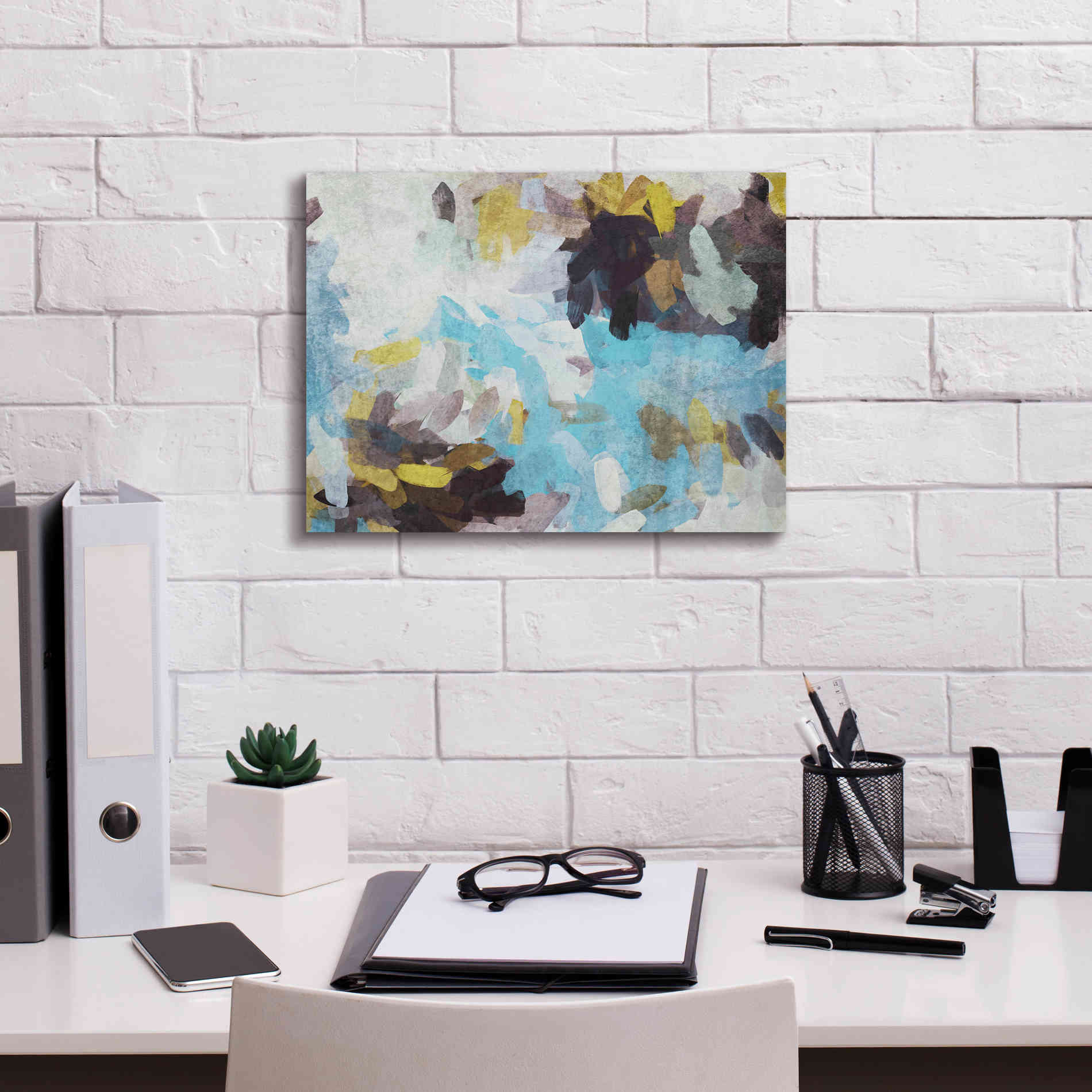 'Abstract Colorful Flows 21' by Irena Orlov Giclee Canvas Wall Art,16 x 12