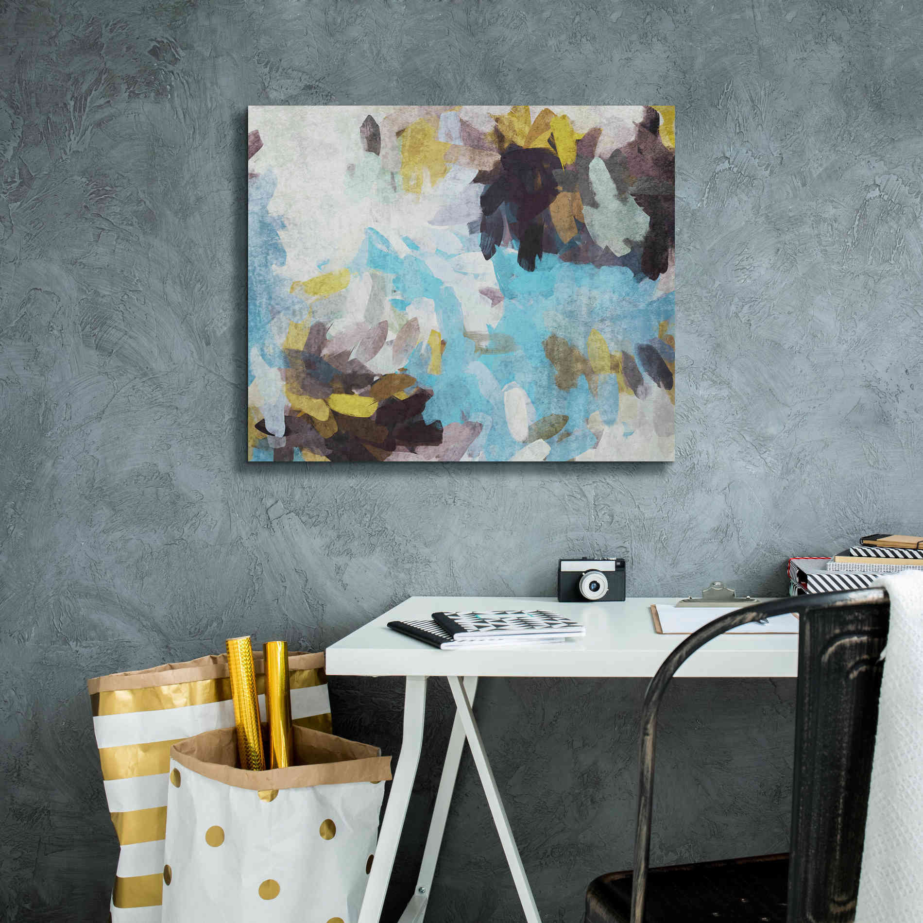 'Abstract Colorful Flows 21' by Irena Orlov Giclee Canvas Wall Art,24 x 20