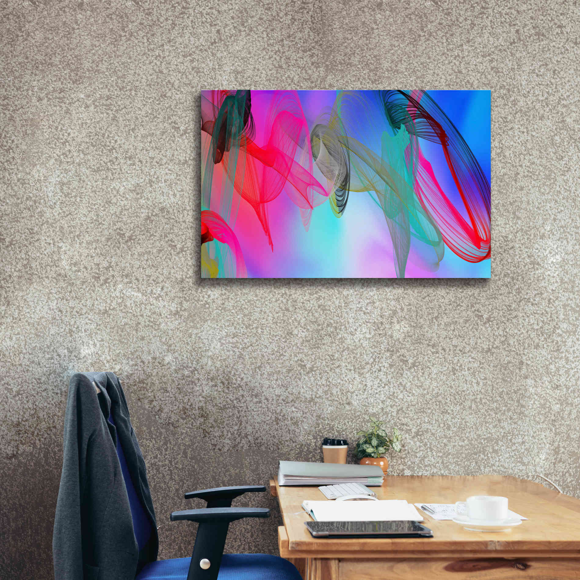 'Color In The Lines 7' by Irena Orlov Giclee Canvas Wall Art,40 x 26