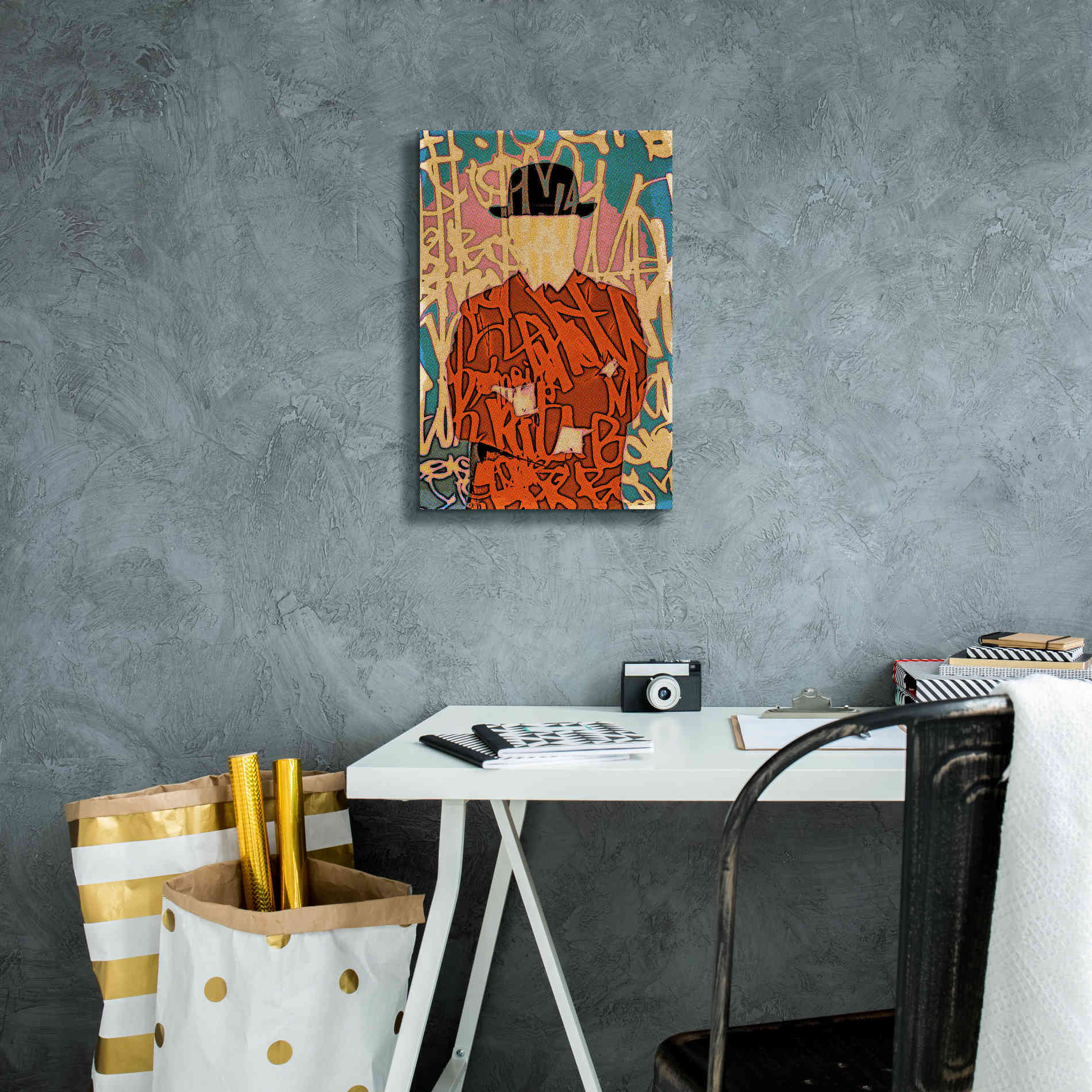 'Graffiti Man 10' by Irena Orlov Giclee Canvas Wall Art,12 x 18