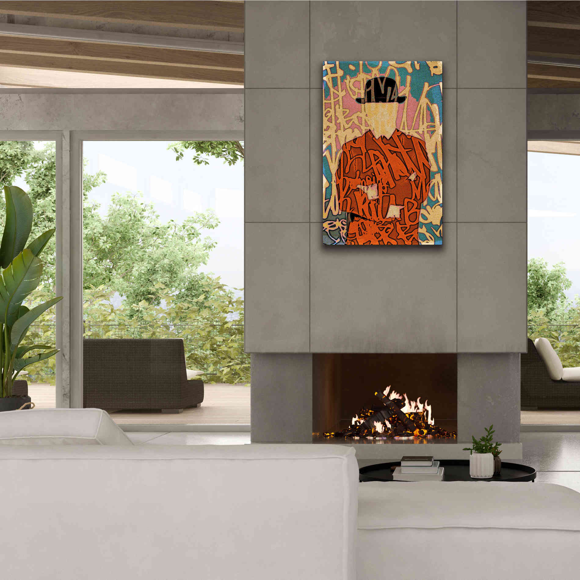 'Graffiti Man 10' by Irena Orlov Giclee Canvas Wall Art,26 x 40