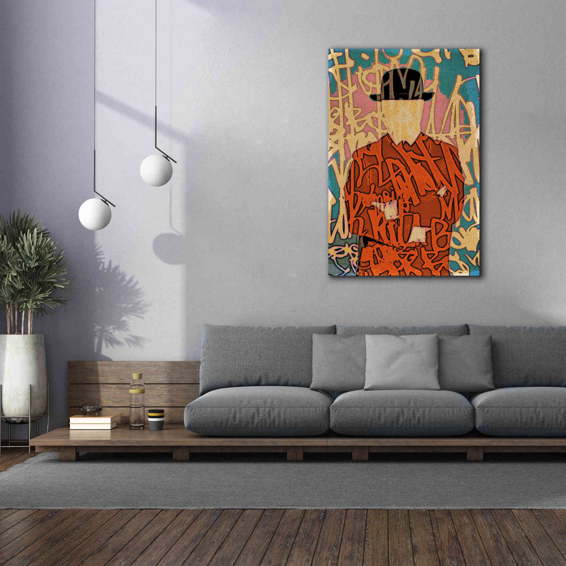 'Graffiti Man 10' by Irena Orlov Giclee Canvas Wall Art,40 x 60