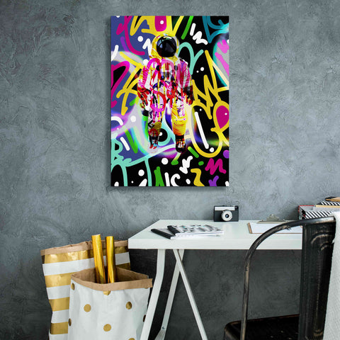Image of 'Colorful Astronaut Graffiti Art 12' by Irena Orlov Giclee Canvas Wall Art,18 x 26