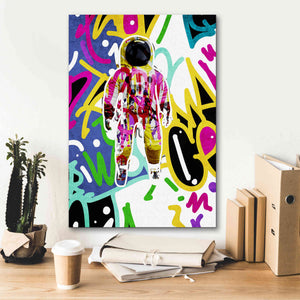 'Colorful Astronaut Graffiti Art 6 ' by Irena Orlov Giclee Canvas Wall Art,18 x 26