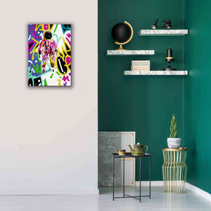 'Colorful Astronaut Graffiti Art 6 ' by Irena Orlov Giclee Canvas Wall Art,18 x 26