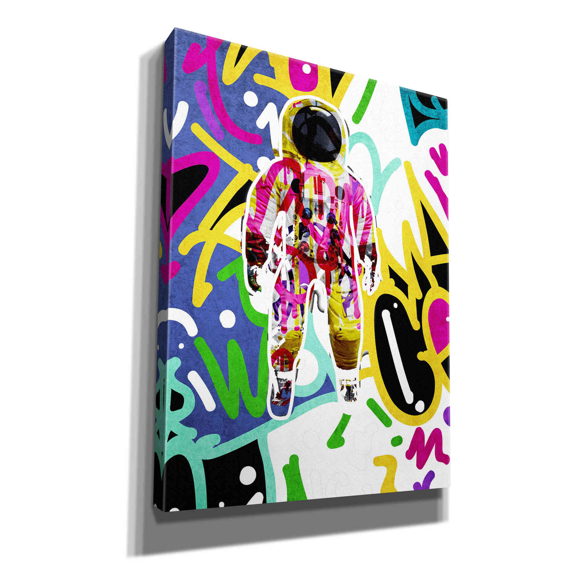 'Colorful Astronaut Graffiti Art 6 ' by Irena Orlov Giclee Canvas Wall Art