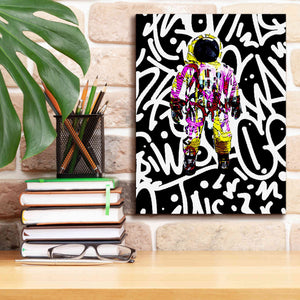'Colorful Astronaut Graffiti Art 1' by Irena Orlov Giclee Canvas Wall Art,12 x 16