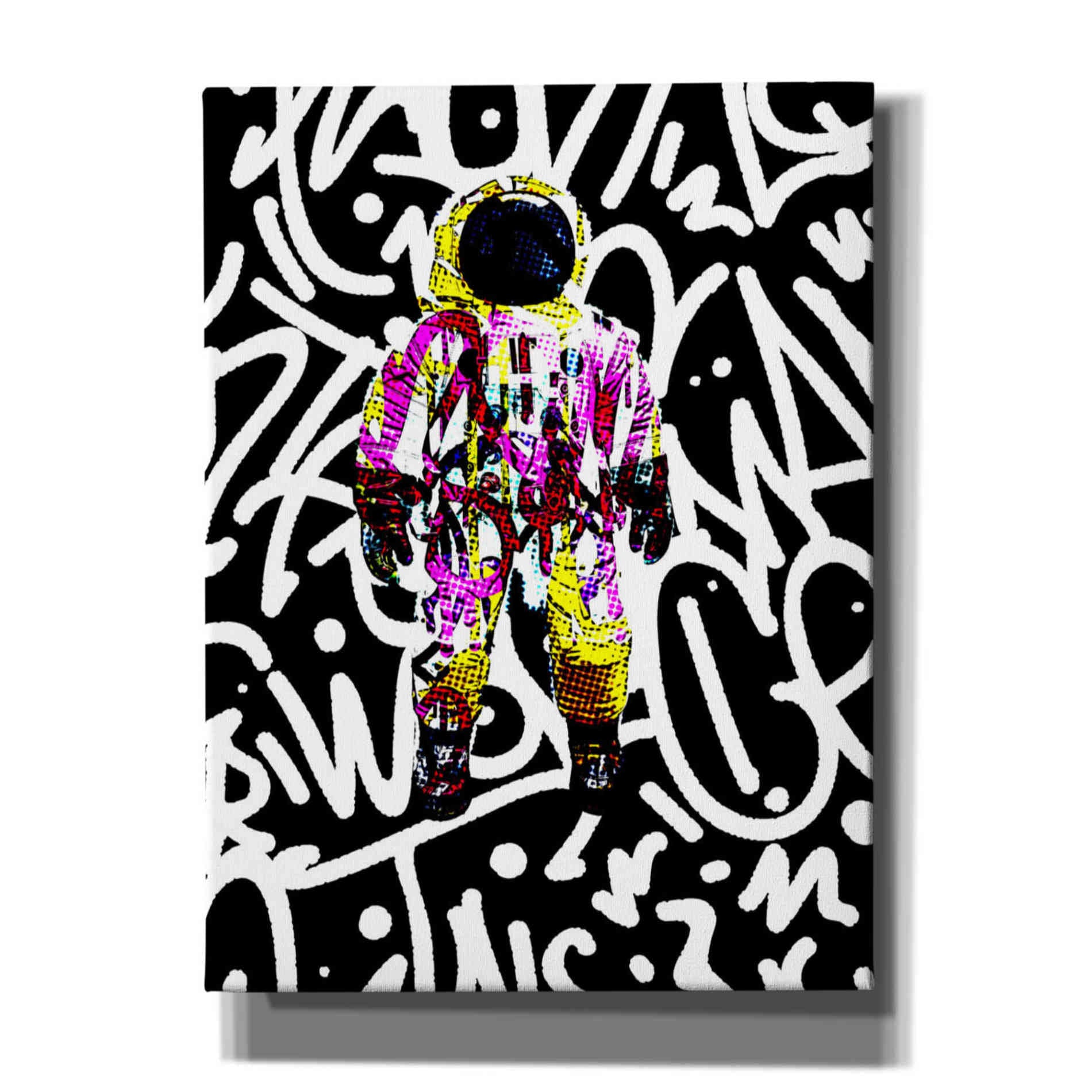 'Colorful Astronaut Graffiti Art 1' by Irena Orlov Giclee Canvas Wall Art