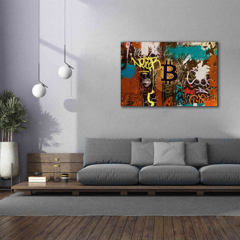 Image of 'Graffiti Bitcoin 1' by Irena Orlov Giclee Canvas Wall Art,60 x 40