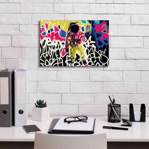 'Astronaut Graffiti Art 17' by Irena Orlov Giclee Canvas Wall Art,18 x 12