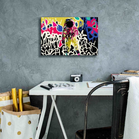 Image of 'Astronaut Graffiti Art 17' by Irena Orlov Giclee Canvas Wall Art,18 x 12