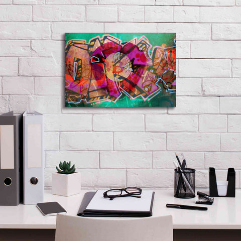 Image of 'I Love Bitcoin Graffiti 2' by Irena Orlov Giclee Canvas Wall Art,18 x 12