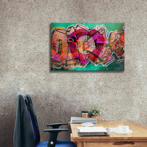 'I Love Bitcoin Graffiti 2' by Irena Orlov Giclee Canvas Wall Art,40 x 26