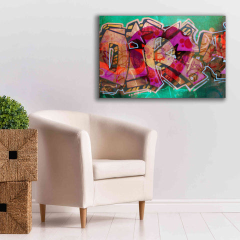 Image of 'I Love Bitcoin Graffiti 2' by Irena Orlov Giclee Canvas Wall Art,40 x 26