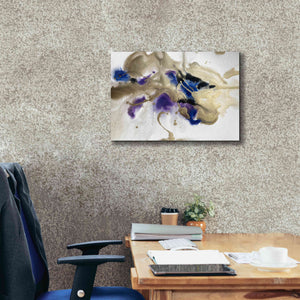 'Gold In Blue Watercolor Abstract 2' by Irena Orlov Giclee Canvas Wall Art,26 x 18