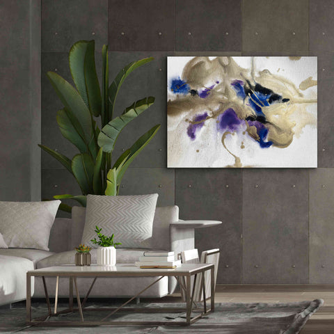Image of 'Gold In Blue Watercolor Abstract 2' by Irena Orlov Giclee Canvas Wall Art,54 x 40