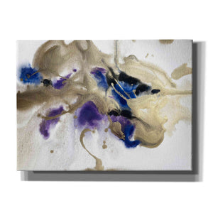 'Gold In Blue Watercolor Abstract 2' by Irena Orlov Giclee Canvas Wall Art