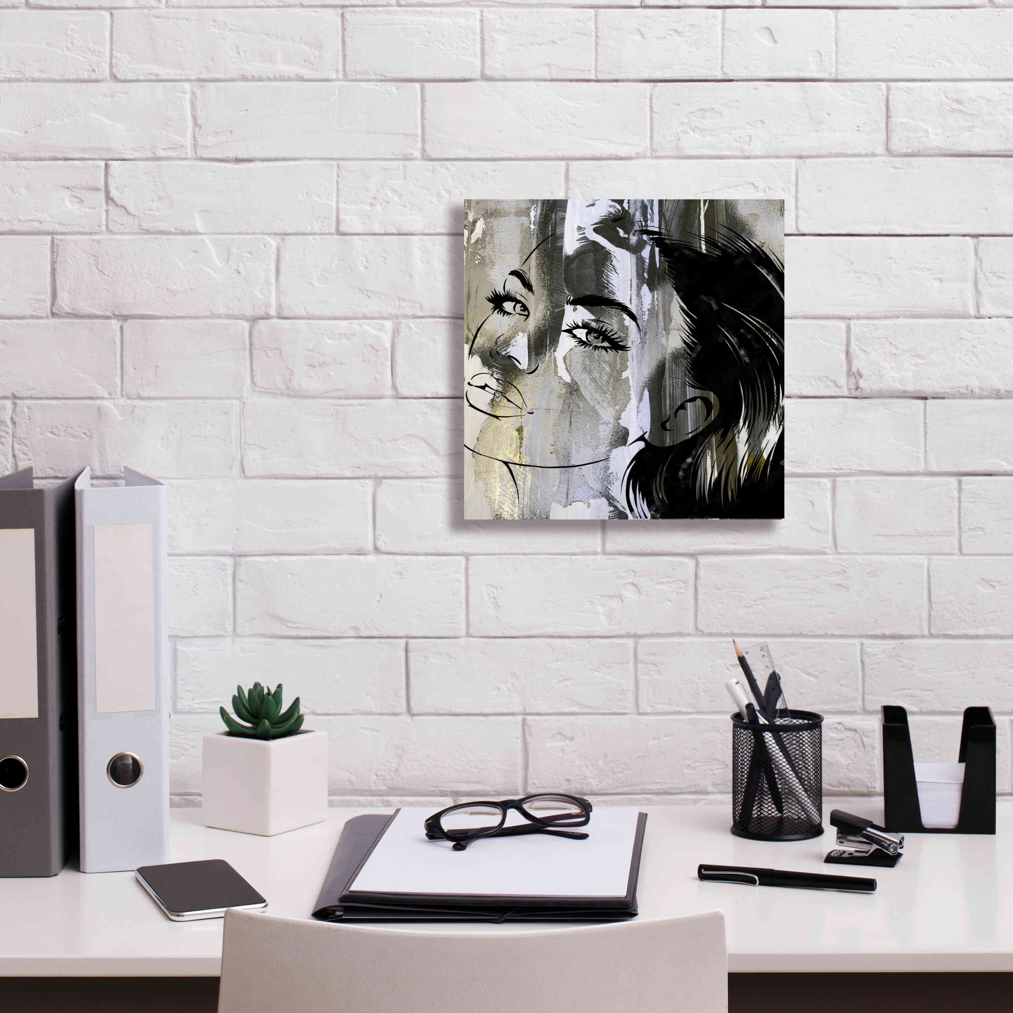 'Face In The Wall 2' by Karen Smith Giclee Canvas Wall Art,12x12