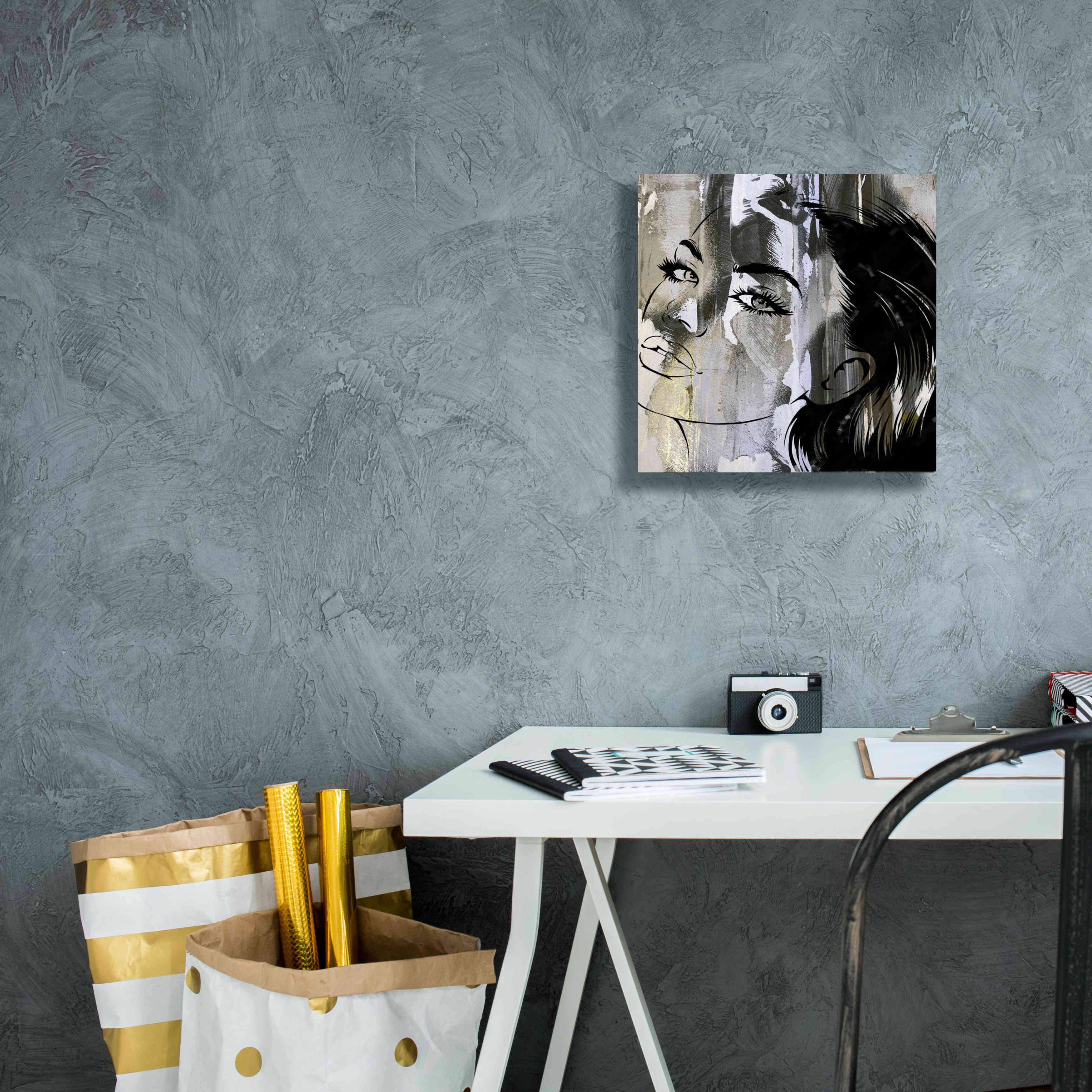 'Face In The Wall 2' by Karen Smith Giclee Canvas Wall Art,12x12