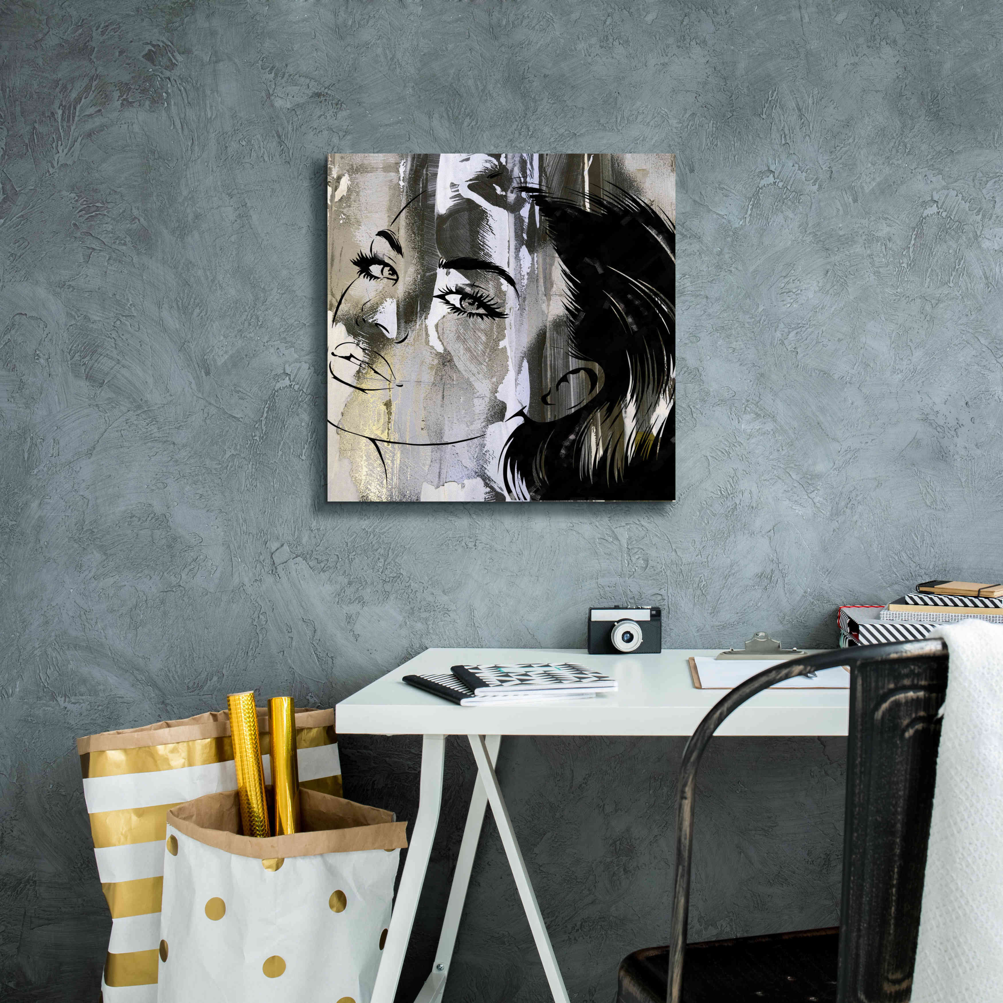 'Face In The Wall 2' by Karen Smith Giclee Canvas Wall Art,18x18