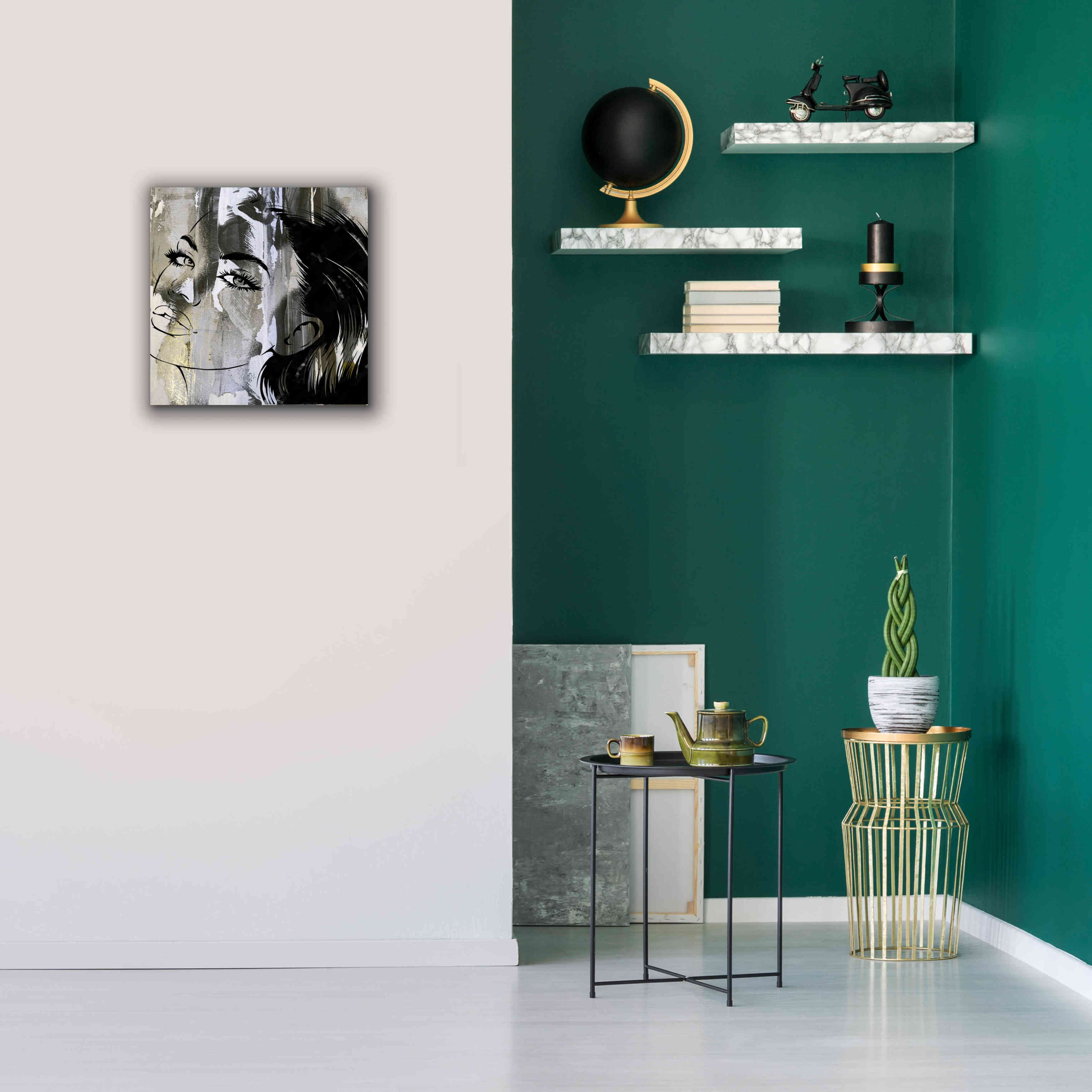 'Face In The Wall 2' by Karen Smith Giclee Canvas Wall Art,18x18