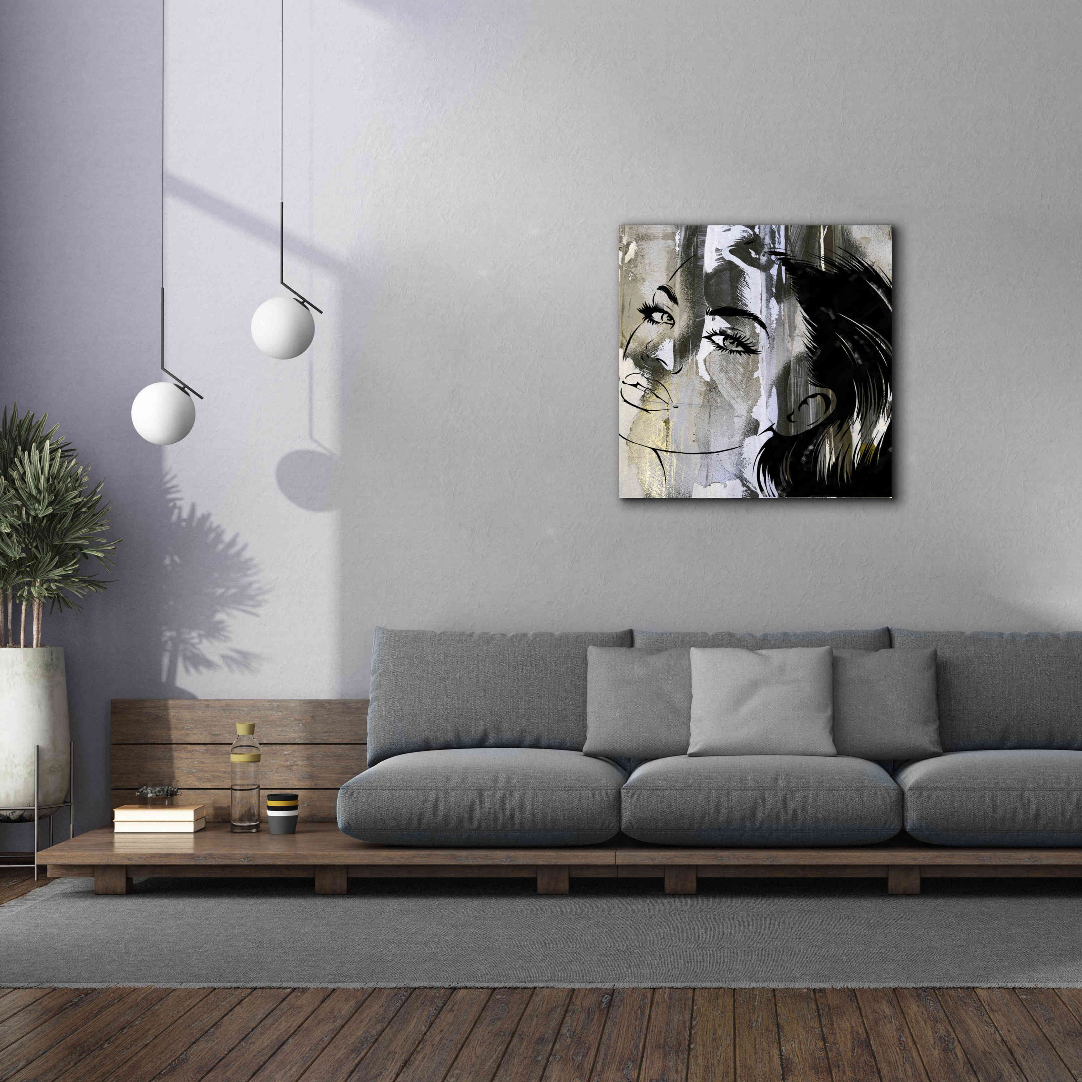 'Face In The Wall 2' by Karen Smith Giclee Canvas Wall Art,37x37